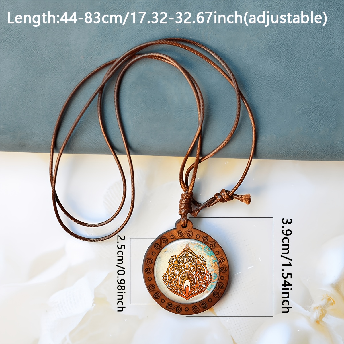 Vintage Necklace & Pendant with Time Gemstone Inlay